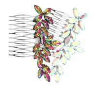 SHERCHPRY 2pièces Peignes à Cheveux De Mariage Ornés De Strass Accessoires De Tête Pour Mariée Pour Bal De Promo Et Fête Peignes Latéraux Scintillants Coiffures De Mariée
