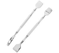 SHERCHPRY 2pièces Spatules De Maquillage Acier Inoxydable Pour Nettoyage De Visage Outils De Beauté Pour Élimination Des Points Noirs Et Application De Produits Cosmétiques Pratiques Et