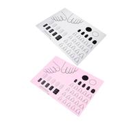 SHERCHPRY 2pièces Tapis Entraînement Pour Ongles Silicone Coussin Pour Manucure Pratique Pour Stamping Et Coloration Pour Nail Art Et Entraînement Chez Soi