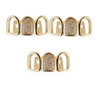 SHERCHPRY 3 Ensembles Grills Dentaires pour Look Unique et Stylé Accessoire Hip Hop pour Fêtes et Tenues