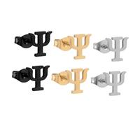 SHERCHPRY 3 Paires Boucles Oreilles Acier Inoxydable Petites Boucles Oreilles Mathématiques et Lettres Grecques Accessoires pour Enseignants Science