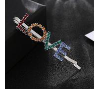 SHERCHPRY 3 pièces Barrettes Cheveux Colorées Lot de Épingles à Cheveux Élégantes avec Lettres Anglaises Accessoires Mode et Filles