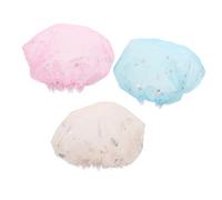 SHERCHPRY 3 Pièces Bonnet de en maille à marquage à chaud capsules de shampoing casquette de à cheveux bonnets de bain bonnet de masque capillaire capuchon fibre superfine