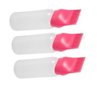 SHERCHPRY 3 Pièces bouteille de pour les cheveux applicateur d'huile capillaire applicateur de bouteille de couleur de cheveux mélangeur de coloration des cheveux
