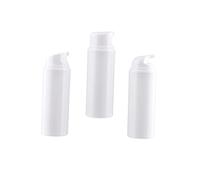 SHERCHPRY 3 pièces Bouteilles de Voyage pour Cosmétiques Lot de Flacons Plastique Simple pour Lotion et Shampooing Réservoirs Vides et Durables avec Couvercle Blanc Faciles à Transporter