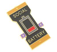 SHERCHPRY 3 Pièces Broche Batterie Élégant Psychologie Épingle Durable et Originale pour Femme Accessoire Mode Chic