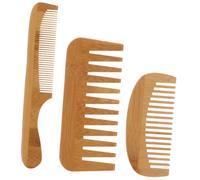 SHERCHPRY 3 Pièces Peignes En Bois Multi-usages Lot Pour Coiffure Cheveux Dents Larges Et Fines Coupe Et Style