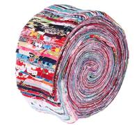 SHERCHPRY 36 Bandes de Tissu en Coton Matelassé Imprimé, 6,25 X 100 Cm, Assortiment Coloré pour Patchwork, Couture et Loisirs Créatifs Diy, Tissu Artisanal pour Vêtements, Décoration