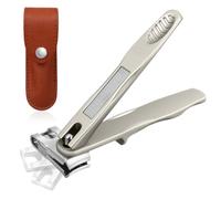 SHERCHPRY 360degré Nail Cutter Rotatif Avec Poignée Longue Et Étui Cuir Coupe- Ergonomique Pour Femmes Et Hommes Pour Épais Et Striés