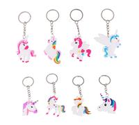 SHERCHPRY 38 Pièces Porte-clés Licorne Pvc de Taille Importante Flexible et Adhésif pour Décorer Clés et Sac