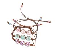 SHERCHPRY 3pièces Lot De Bracelets Tressés Main Avec Fleurs Éternelles Bracelets Floraux Pour Femmes Bijoux Décoratifs Naturels