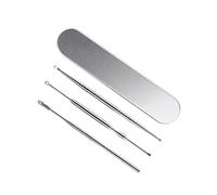 SHERCHPRY 3Pièces Outils de Nettoyage Oreilles Acier Inoxydable Curette Ergonomique pour Élimination Du Cérumen Kit de Soin Oreilles pour Adultes