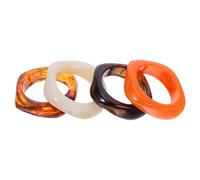 SHERCHPRY 4 Pièces Bracelets Larges Acrylique Irréguliers pour Femmes Manchettes Géométriques Semi-transparentes Punk Accessoires Polyvalents pour Festivals et Fêtes