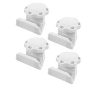 SHERCHPRY 4 Pièces Kit de 4 Clips de Fixation Rapide Blancs pour Visière de Casque de Football Américain, Matériel de Fixation Robuste Compatible Casques Adultes, Installation sans Outil