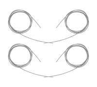 SHERCHPRY 4 Pièces Lot de 4 Cordons de Fixation Solide pour Filet de Basket-Ball, Câble en Acier Plastifié Résistant 1,8 M Attaches en Aluminium, Compatible Paniers Intérieurs et Extérieurs,