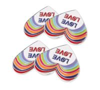 SHERCHPRY 4 pièces Lot de Broches Cœur Arc Ciel Émaillé Badge Rainbow Pride Handmade pour Vêtements Sacs et Accessoires Inclusifs Gay Lesbian Bisexual