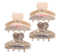 SHERCHPRY 4 pièces Lot de Pinces Cheveux Grandes Griffes Cœur Mignonnes Clips Solides pour Cheveux Épais Femmes Accessoires Mode Antidérapants