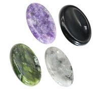 SHERCHPRY 4 Pièces Pierre de Massage Cristal Naturel pour Visage Outil de Guasha Pierre Inquiétude pour Massage Relaxant un Optimal