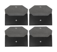 SHERCHPRY 4 Pièces Portefeuille à Enveloppe pour Organisation Précise D'argenté Réutilisable en Cuir Pu Noir Compact et Élégant, pour Gestion Quotidienne des Dépenses