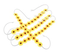 SHERCHPRY 4pièces Bandeaux Fleuristes à Tournesol Pour Femmes Décor De Cheveux Style Hippie Set Pour Fête