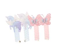 SHERCHPRY 4pièces Élastiques Spirale Design Cordon Téléphonique Accessoires Cheveux Et Licorne Adaptés Types De Cheveux Maintien Confortable Nœuds Ruban Élastique Queue De Cheval