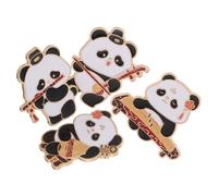 SHERCHPRY 4pièces Epingle à Cheveux Panda Adorable Broche Émail Panda Décoration pour Pull et Châle Ornements pour Chemise Pinces pour Broche pour Pull
