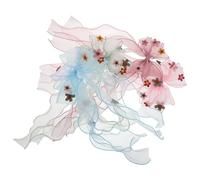 SHERCHPRY 4pièces Lot de Barrettes à Nœud Tulle pour Filles avec Ruban Long Accessoires de Cheveux pour Costumes de Garçon Fille et Nourrisson