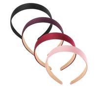 SHERCHPRY 4pièces Lot De Serre-têtes Larges Unis Élastiques Pour Cheveux Accessoires De Coiffure Pour Filles Et Femmes Adaptés à Diverses Occasions