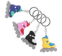 SHERCHPRY 4pièces Pendentifs De Roller Skate Porte-clés Kawaii Simulation De Patin à Roues Décoration De à Main
