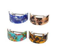 SHERCHPRY 4pièces Pince à Chignon Acétate Barrettes pour Queue de Cheval Haute Lot de Pinces à Cheveux pour Femmes Accessoires de Coiffure à Ressort pour Chignons et Coiffures de Soirée