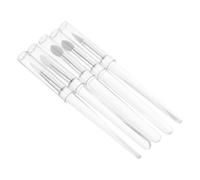 SHERCHPRY 5 Pièces Brosse à tête ronde à tige transparente outil en silicone pinceaux à paupières en silicone brosse à lèvres applicateur de rouge à lèvres brosses à paupières Gel de silice