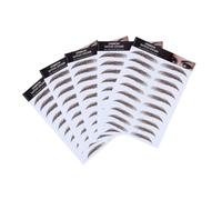 SHERCHPRY 5 pièces Faux Eyebrow Stickers Temporary Makeup Patch Easy Reuse Natural Look For Sparse Brows