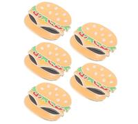 SHERCHPRY 5 Pièces Lot de 5 Broches Hamburger Émaillées, Accessoire Broche à Dessin Animé pour Col et Revers, Badges Alimentaires Colorés Légers, pour Pulls, Châles et Tenues Décontractées
