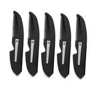 SHERCHPRY 5 Pièces Peigne à Barbe Plastique Résistant Petit Peigne de Poche Portable à Dents Fines pour Coiffage Barbe et Moustache et Compact pour Usage Quotidien et Voyage