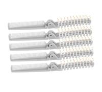 SHERCHPRY 5 pièces Peigne Pliant Double-dents Brosse Compacte Pliable Portable Peigne Large et Fin pour Coiffage Quotidien et Voyage
