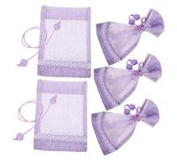 SHERCHPRY 5 pièces Sachets Vides Organza Lavande Sacs à Parfum Transparent Maille Pochettes Réutilisables pour Fleurs Séchées et Épices