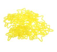 SHERCHPRY 50 élastiques Jaunes en Plastique Forme étoile - Fournitures pour Spectacles et Tours de Magie Lors de fêtes et animations