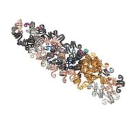 SHERCHPRY 50pièces Accessoires Cheveux Femmes Pinces Dreadlocks Anneaux Tresses Décorations Fermoirs Spirales Coiffage