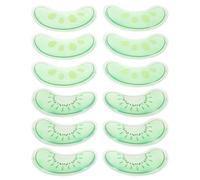 SHERCHPRY 6 Paires Patchs Oculaires Rafraîchissants, Compresse Froide, Gel Réfrigérant, Plastique, Vert, Soulage la Fatigue, Réduit les Ridules, Hydratant, pour Bureau et Voyage