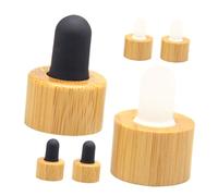 SHERCHPRY 6 Pièces Bouchons de Flacons à Huile Essentielle avec Couvercles à Étanches et Pratiques pour Accessoires pour Bouteilles de Diffuseur Sans Tube Noir et Blanc