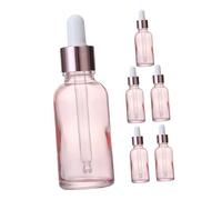 SHERCHPRY 6 Pièces Bouteilles Verre de Voyage avec Pipette de Flacons Vides de Étanches et Pratiques pour Huiles Essentielles et Mélanges Artisanaux