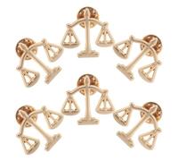 SHERCHPRY 6 Pièces Broche écailles en métal broches écailles de balance épinglette d’avocat épingle de costume broche en métal pendentif échelle de justice de chemise Golden