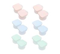 SHERCHPRY 6 Pièces Étui à Lentilles de Contact Simple Ensemble de Boîtes de Rangement Colorées Accessoires pour Maison et Voyage Étui Portable Durable Vert