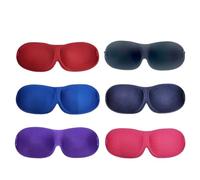 SHERCHPRY 6 pièces Masque de Sommeil sans Nez de Cache Yeux Stéréo Occultant et Confortable pour Maison Voyages Noir Bleu Rosé Cyan
