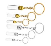 SHERCHPRY 6 Pièces Mise en bouteille d'huiles essentielles porte-clés de parfum petite bouteille de parfum porte-clés petites fioles en verre mini bouteilles en verre transparentes Un verre