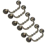 SHERCHPRY 6 Pièces Poignée de Tiroir Européenne Vintage 5 Pouces | Finition Bronze Vieilli, Bords Arrondis, Installation Facile, pour Commodes et Buffets, Style Classique