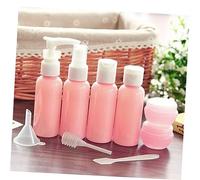 SHERCHPRY 6 pièces Set de Flacons de Voyage Vides Portables PE PP Vaporisateur pour Parfum Lotion Shampooing Crème et Compact pour Déplacement et Usage Domestique Coloris Rose