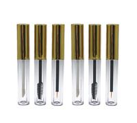 SHERCHPRY 6 pièces Tubes de Lip Gloss Vides avec Bouchon Doré pour Éyeliner Brosse à Cils et Maquillage Flacons Pratiques pour Accessoires de Beauté