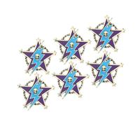 SHERCHPRY 6 Pièces Vintage Five-pointed Star Lapel Pin For Suits Metal Brooch Set For Jackets Bags Mini Stylish Badge Men