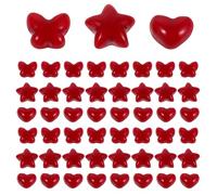SHERCHPRY 60 Breloques Pour Nail Art Cœur Rouge Étoile À Cinq Branches Breloques Pour Ongles - Mini Décorations De Manucure En Résine À Faire Soi-Même Pour Fêtes